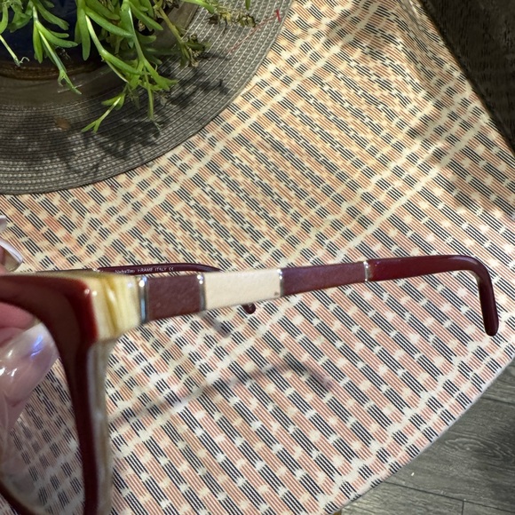 Nadya Toto Italian frames, burgundy cream, gold accents, and brown and cream, - Picture 3 of 10